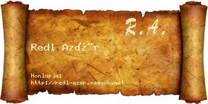 Redl Azár névjegykártya